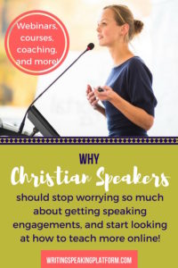 How Christian Women's Speakers can teach more online, rather than just relying on conference engagements to spread the message we have.